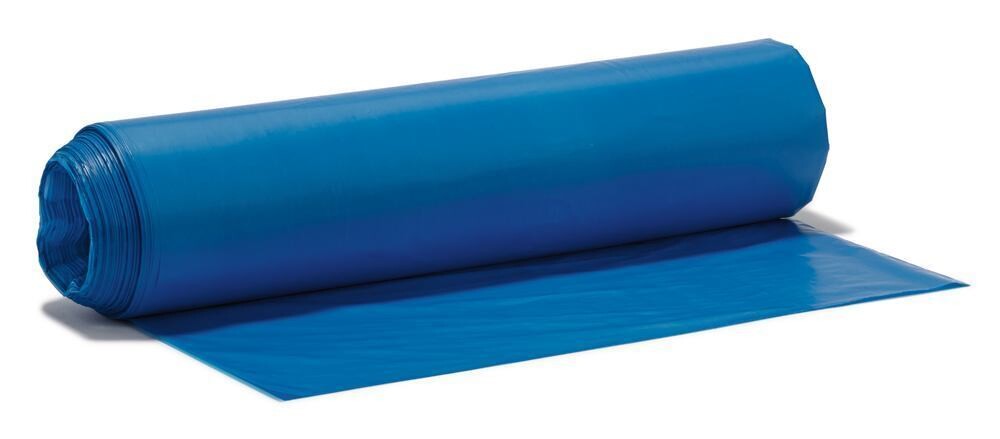 Waste bags, 120 l, blue, 700 x 1100 mm, 50 pieces