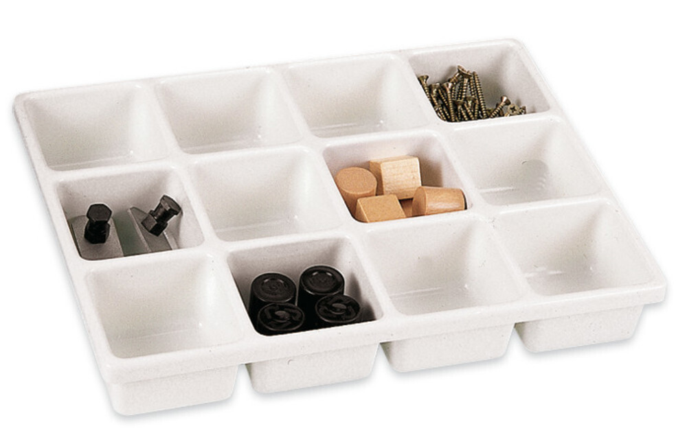 ROTILABO® drawer divider, PVC, 12 storage compartments of 87 x 87 mm 1 Piece