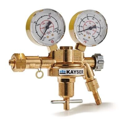 Cylinder pressure reducer, single-stage version, brass, type of gas test gas 1 piece