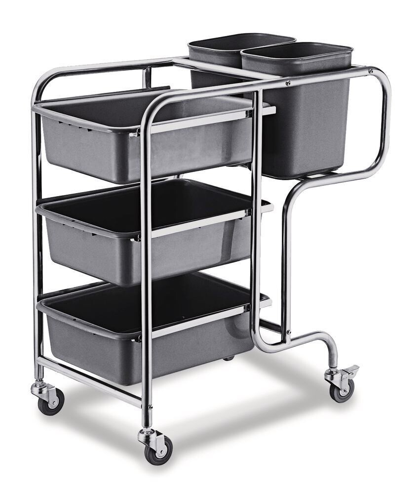 Stainless steel box trolley, 850x450x900 mm 1 pc