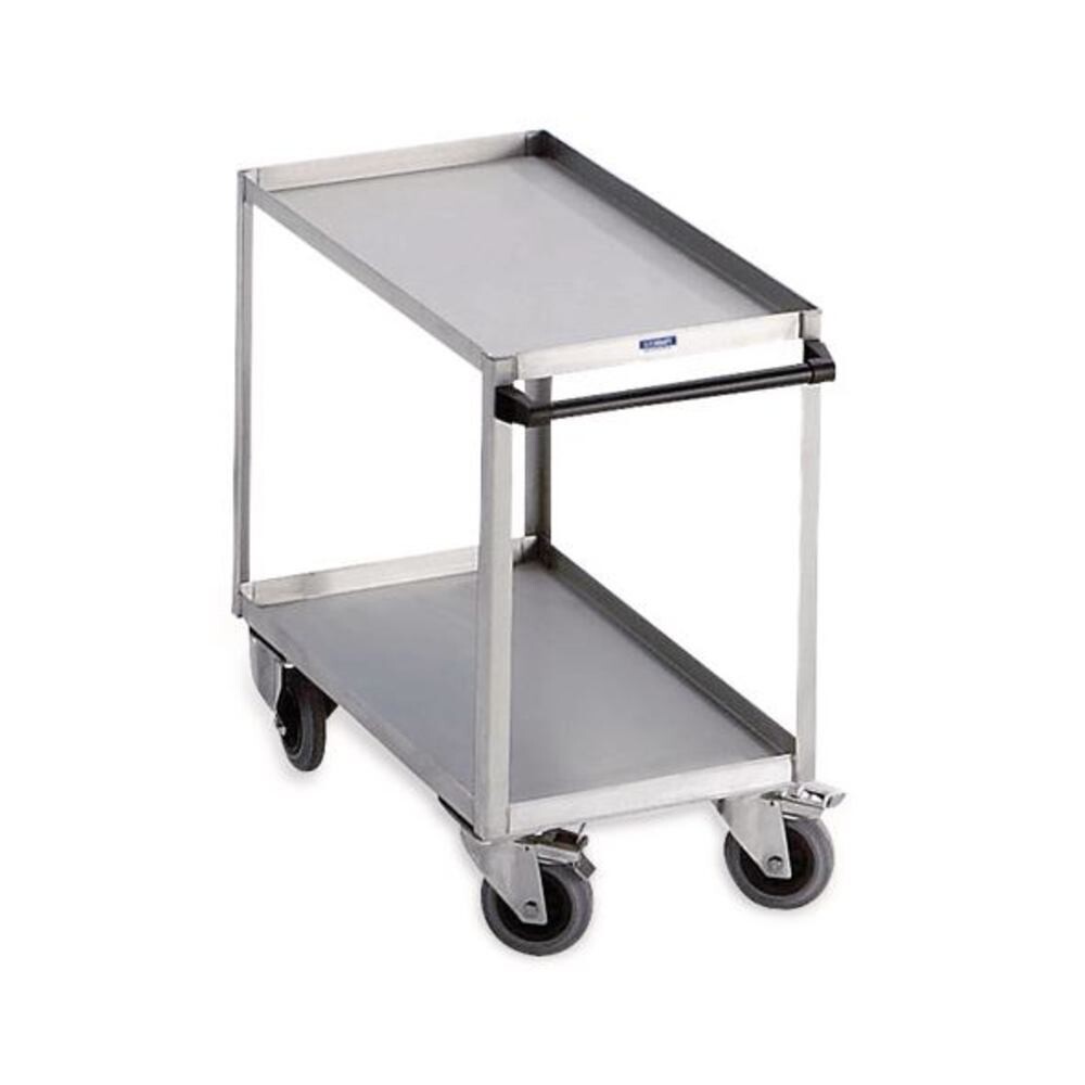 Shelf trolley stainless steel, with 2 tray bottoms 1 piece