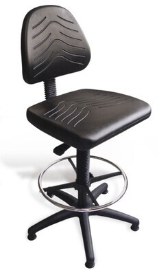 Chaise de travail, pieds coulissants, avec repose-pieds 1 pc