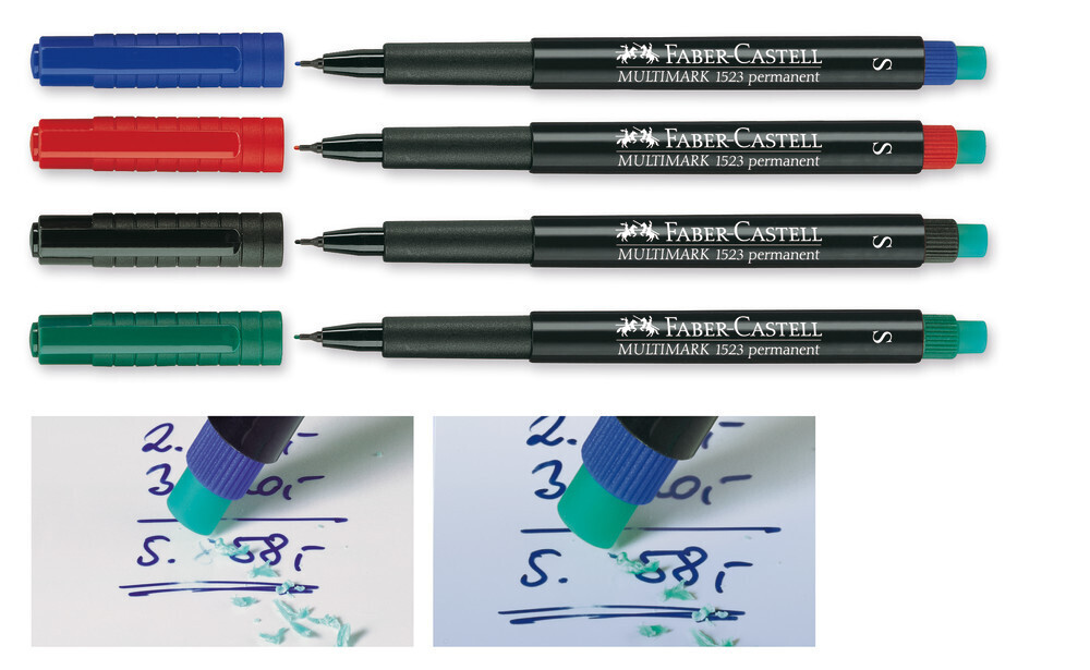 Writing set waterproof, each of 2 pieces black, blue, green, red 1 Set
