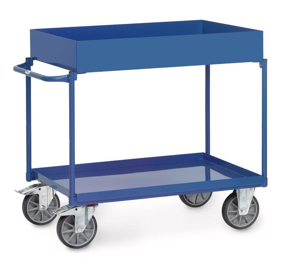 Shelf trolley with box floors, made of steel, 1021 x 500 x 880 mm 1 Piece