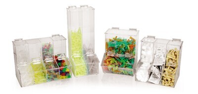 Sorting bin for small parts, 1 compartment 1 piece