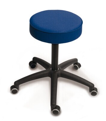 Drehhocker, gepolstert, Sitz blau 1 Stück