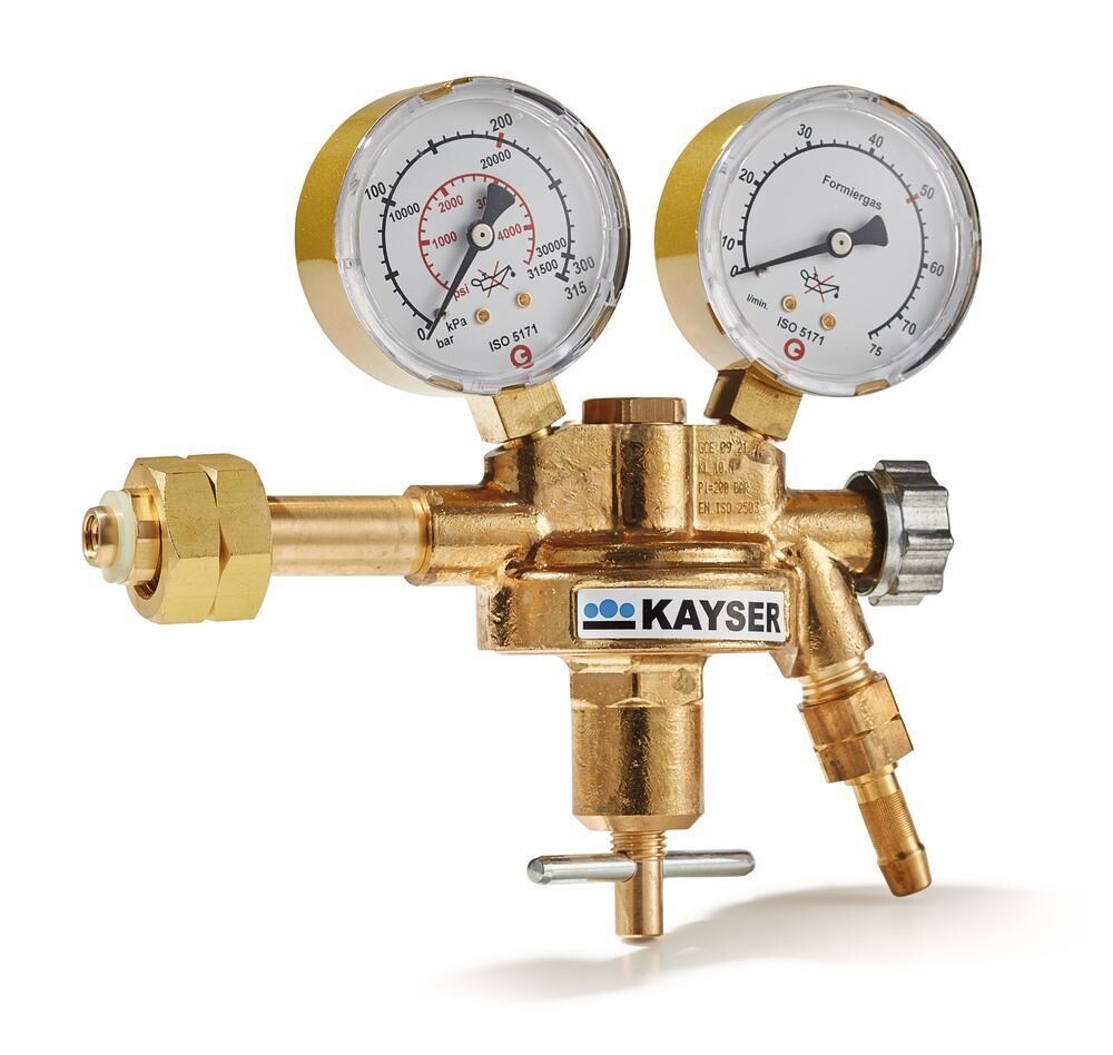 Bottle pressure reducer, single-stage design, brass, type of gas forming gas 0-50 l/min 1 piece