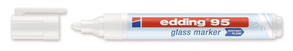 Glass marker edding 95, white, 1.5 - 3 mm 10 pcs