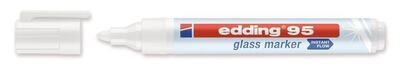 Glass marker edding 95, white, 1.5 - 3 mm 10 pcs