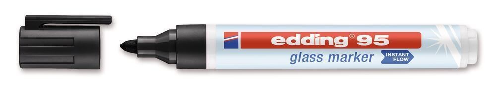 Glass marker edding 95, black, 1.5 - 3 mm 10 pcs