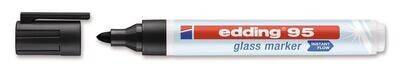 Marqueur pour verre edding 95, noir, 1,5 - 3 mm 10 pcs