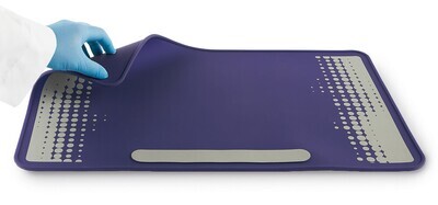 Silicon laboratory mats, metal inserts, violet,, L 600 x W 350 x H 2 mm 1 Piece