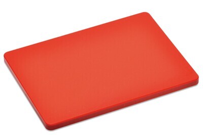 Cutting board, plastic, red, L 400 x W 300 x H 20 mm 1 piece