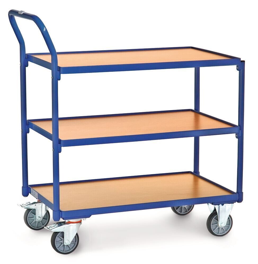 Wooden shelf trolley, 3 floors, 850 x 500 mm 1 piece