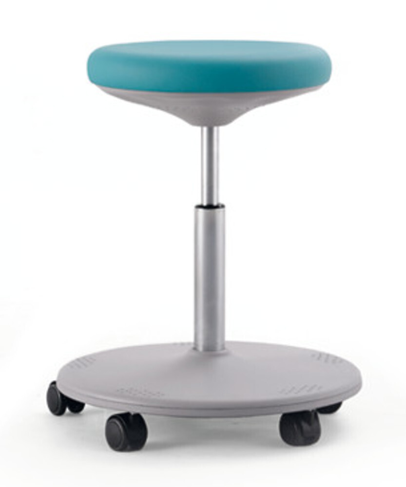 Laboratory stool Labster, mint, castors, seat height 450-650 mm 1 pc