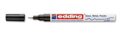 Marqueur peinture, edding®, 780, noir, extra fin, 0,8 mm 10 pcs