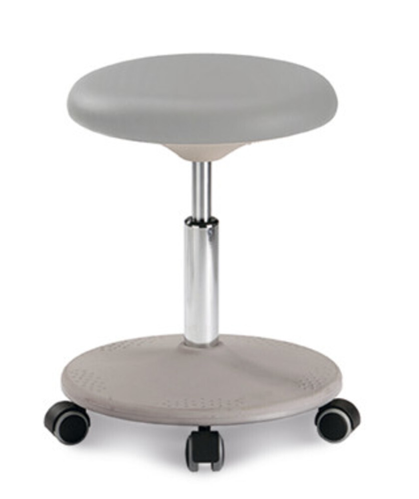 Laboratory stool Labster, gray, castors, seat height 450-650 mm 1 pc