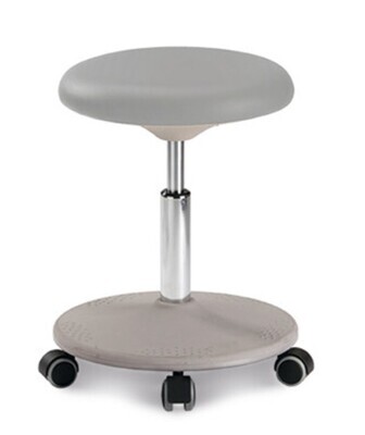 Taburete de laboratorio Labster, gris, ruedas, altura del asiento 450-650 mm 1 ud