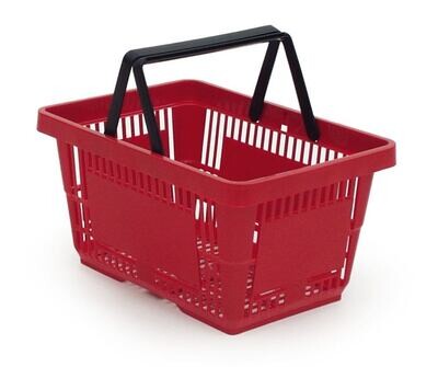 Panier à main, plastique, rouge, 22 l 1 pc