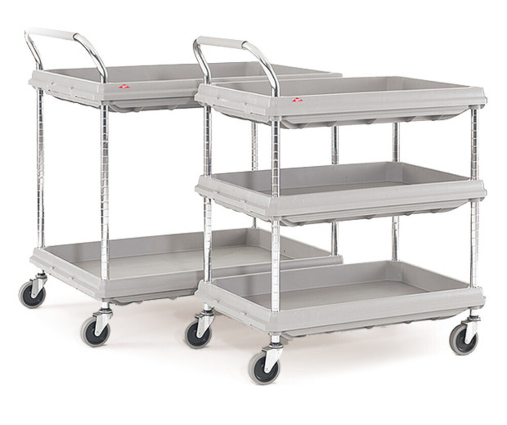 Carrello multifunzione compatto Rotilabo®, 2 piani, con fondo scatola, P 690 x L 995 mm 1 Pezzo