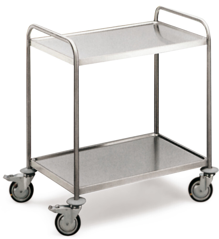 Laboratory shelf trolley, stainless steel 18/10, 4 platforms 1 Piece