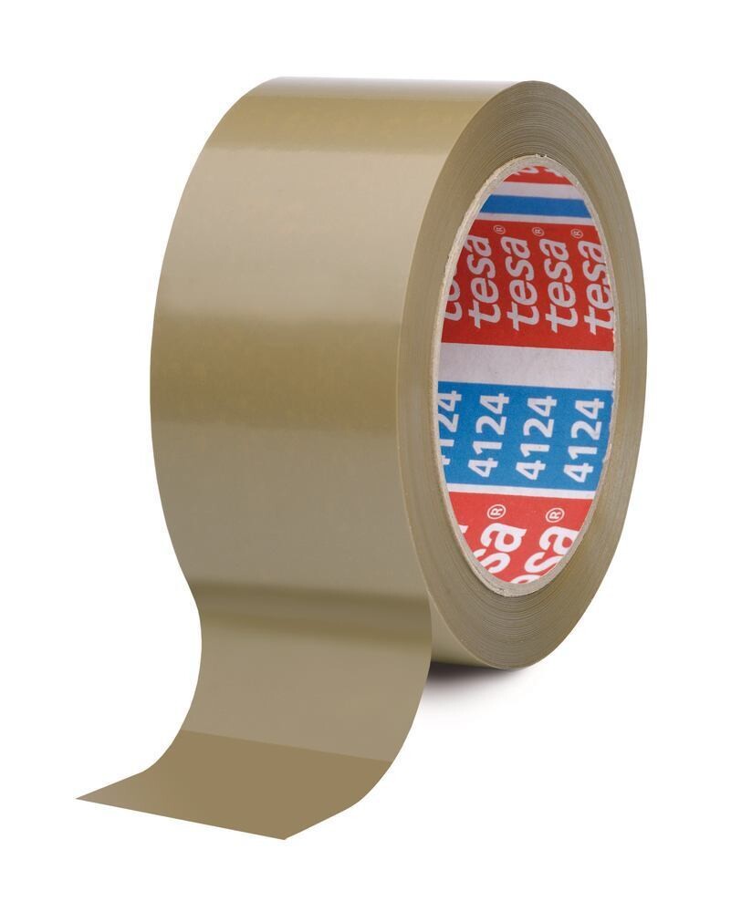 tesapack® PVC adhesive tape, brown, W 50 mm, L 66 m 3 Rolls