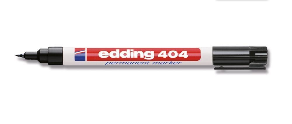 Permanent marker, edding®, 404, black, round tip extra fine, 0.75mm 10 Pieces