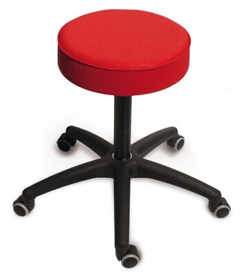 Swivel stool, upholstered, seat red 1 Piece