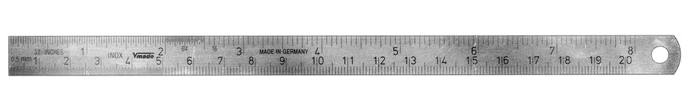 Measuring ruler, L 167 mm, measuring range 150 mm, 6 inches. 1 piece