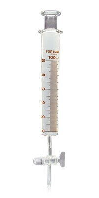 Piston sampler, with capillary valve, 100 ml, neutral glass 1 pc