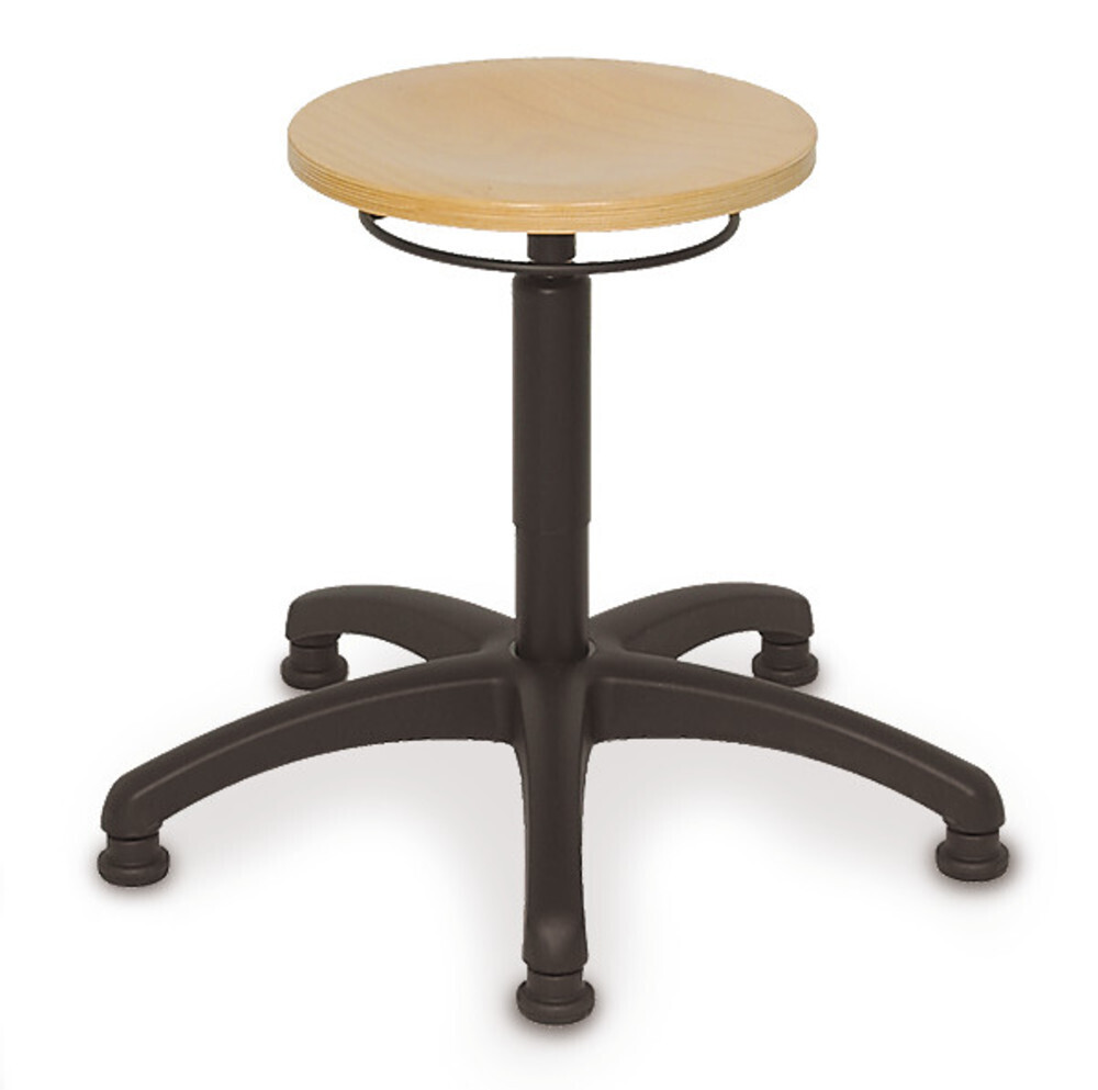Stool model standard, glides, beech, natural, seat height 400 - 600 mm 1 Piece