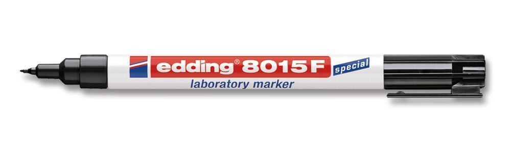 Laboratory marker, edding®, black, 8015F, round nib, extra fine, 0.75 mm 10 pcs