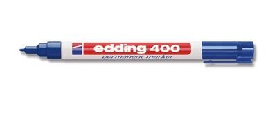 Permanentmarker, edding®, 400, blau, Rundspitze, fein, 1 mm 10 Stk