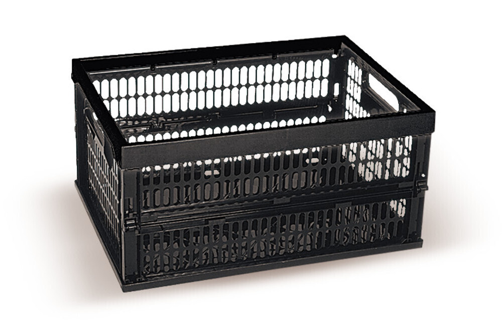 Rotilabo® folding box, PP, black, L 470 x W 340 x H 240 mm 1 piece