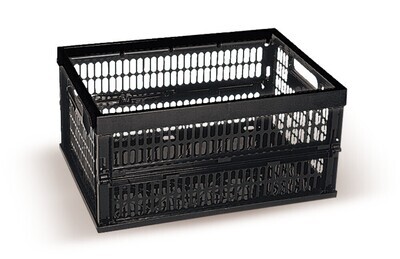 Rotilabo® folding box, PP, black, L 470 x W 340 x H 240 mm 1 piece