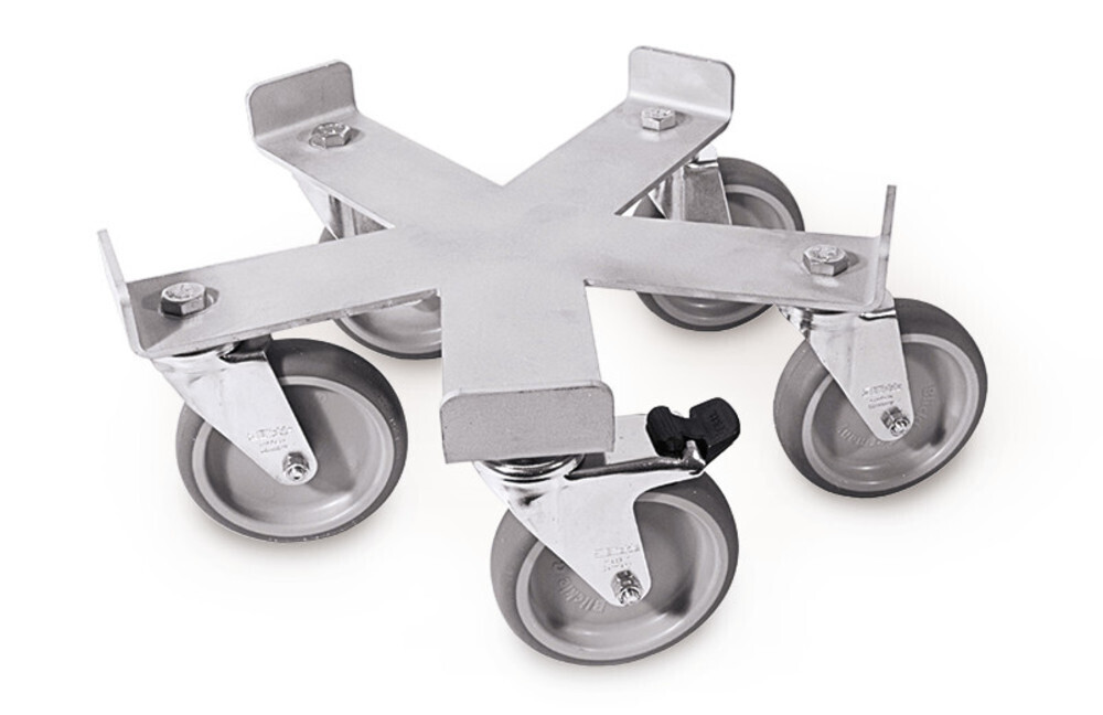 Transport roller made of stainless steel. 18/10, for round containers Ø 445 mm 1 piece