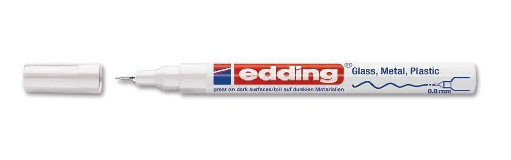 Paint marker, edding®, 780, white, extra fine, 0.8 mm 10 pcs