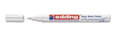 Paint marker, edding®, 780, white, extra fine, 0.8 mm 10 pcs
