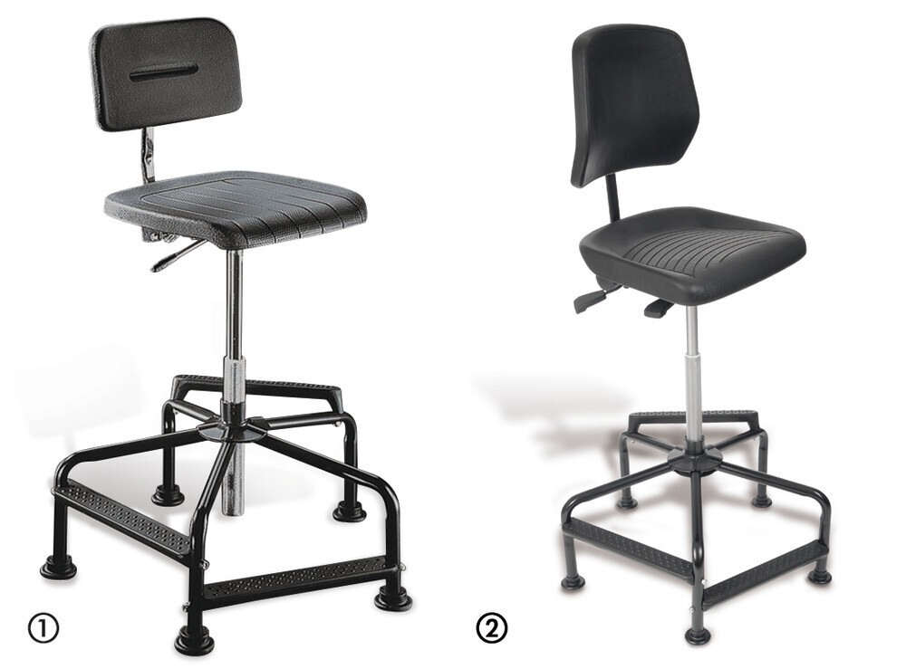 Work chair, high, natural beech, seat height 480 - 880 mm 1 pc
