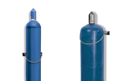 Wall mounting of a gas bottle, Ø 140 mm, incl. chain lock 1 pc