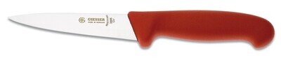 Cuchillo, mango rojo, corte liso, largo de hoja 130 mm, largo total 270 mm 1 Pieza