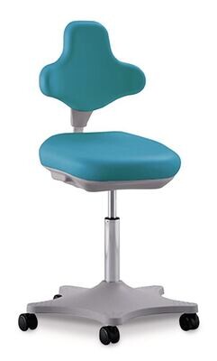 Silla de laboratorio Labster 2, menta, ruedas, altura del asiento 450-650 mm 1 ud