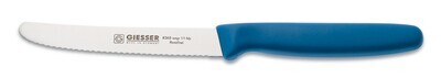 Messer, Griff hellblau, gezahnt, Klingenlänge 110 mm, Gesamtlänge 220 mm 1 Stück