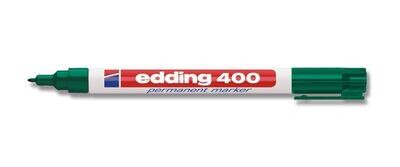 Permanent marker, edding®, 400, green, round tip, fine, 1 mm 10 pcs