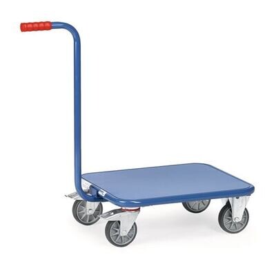 Platform trolley with handle, steel, Platform steel plate (powder coated) 1 Piece