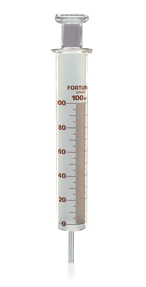 Piston sampler, with capillary tube, 100 ml, neutral glass 1 pc