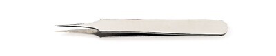 Tweezers with fine tip straight, round tip 1 piece