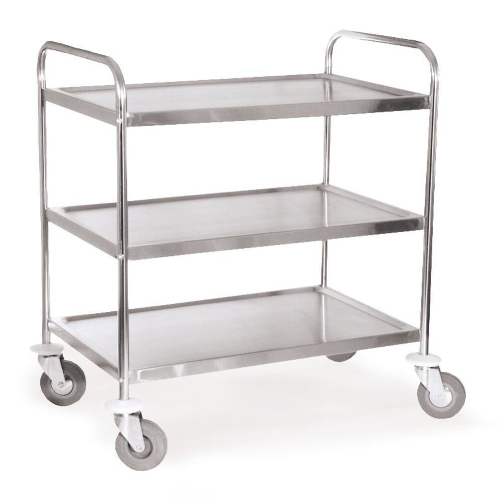 Carrello a piani Rotilabo®, acciaio inox 18/0, con 3 piani 1 Pezzo