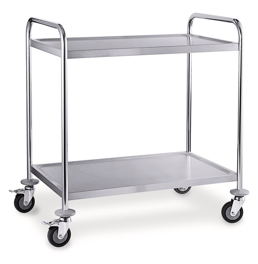 Rotilabo® tier trolley, stainless steel 18/0, with 2 platforms 1 Piece