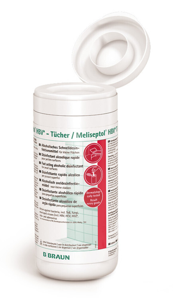 Lingettes de désinfection Lingettes Meliseptol® VHB, boîte distributrice 1 pièce